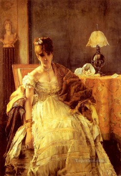 アルフレッド・スティーブンス Painting - 失恋した女性ベルギーの画家アルフレッド・スティーブンス